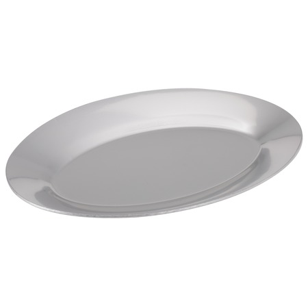 STANTON TRADING Sizzle Platter 12-1/2"*8-1/2" Oval Highly Polished Aluminum 1210